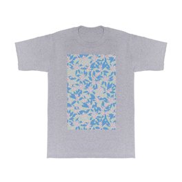 Summer Daze Blue Floral Print T Shirt | Prettyart, Giftformom, Vintagewallart, Floralart, Kidsroom, Blue, Nursery, Vintage, Blueart, Giftforher 