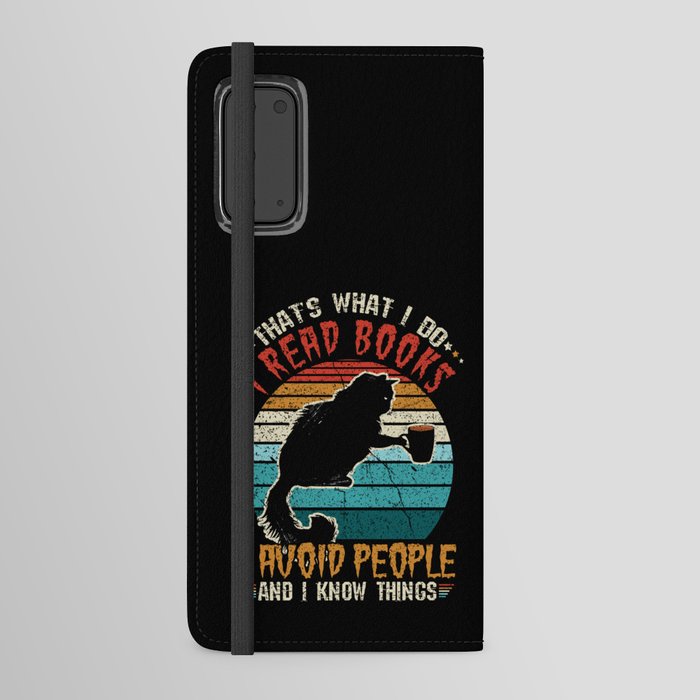 Read Books Avoid People Book Reading Bookworm Android Wallet Case