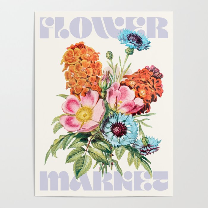 Flower market Poster