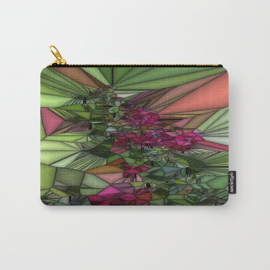 Pink and Green Glass Carry-All Pouch