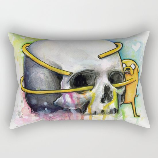 Jake the Dog and Skull Rectangular Pillow