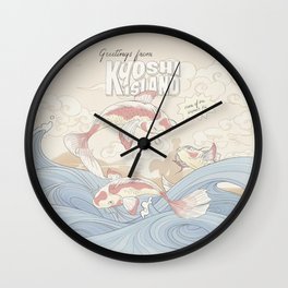 Kyoshi Island Vintage Travel Poster Wall Clock