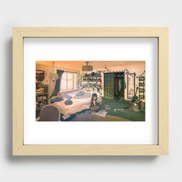 Girl in Calm Bedroom Recessed Framed Print