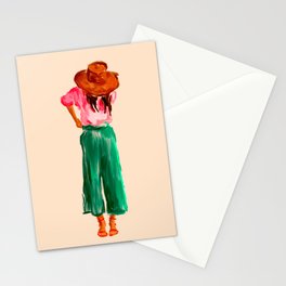 Girl with Cool Hat  Stationery Cards