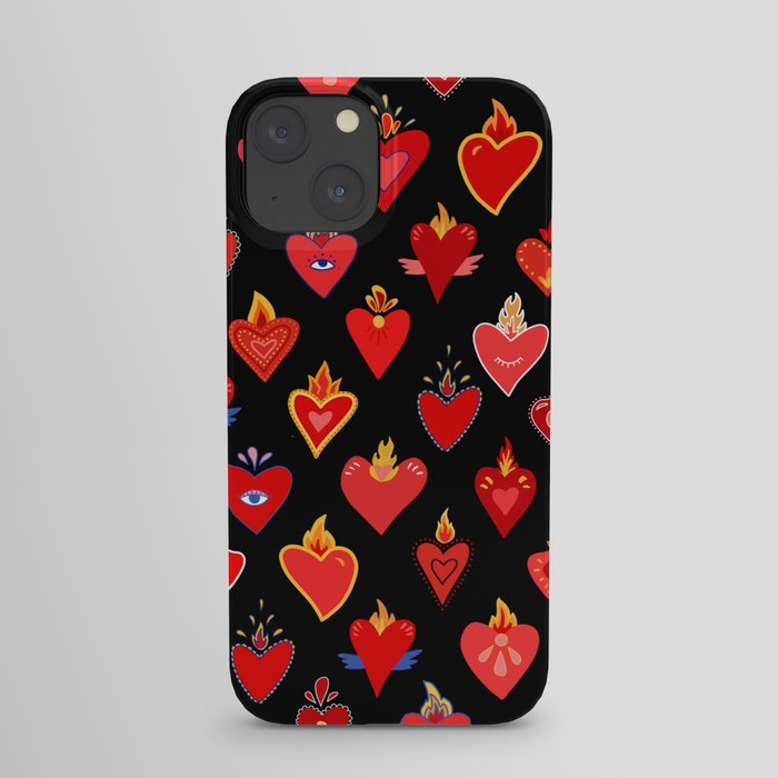 Mexican flaming heart iPhone Case