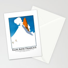 1920 FRANCE French Alpine Club Poster Stationery Card