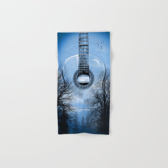 music blue Hand & Bath Towel