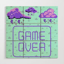 Game Over Wood Wall Art
