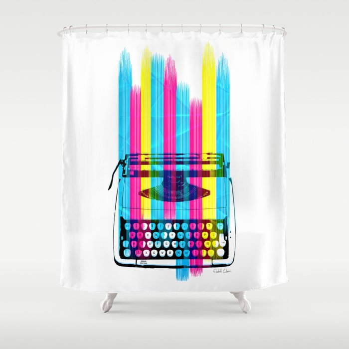 Typewriter Shower Curtain