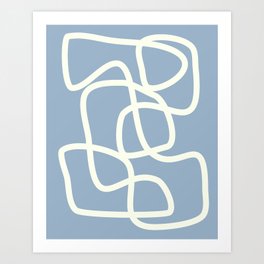 Maze in Gray Blue Art Print
