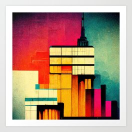 Travel Series - New York City (NYC) Skyline #4 Art Print Art Print