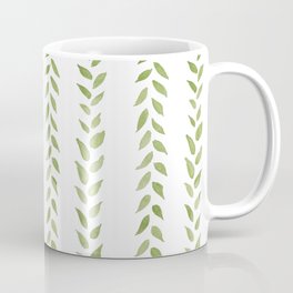 Matcha Greens - nature spring leaves green pattern Coffee Mug