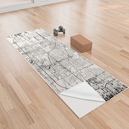 Rockford, USA - Vintage City Map Yoga Towel