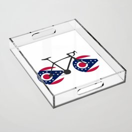 Ohio Flag Cycling Acrylic Tray