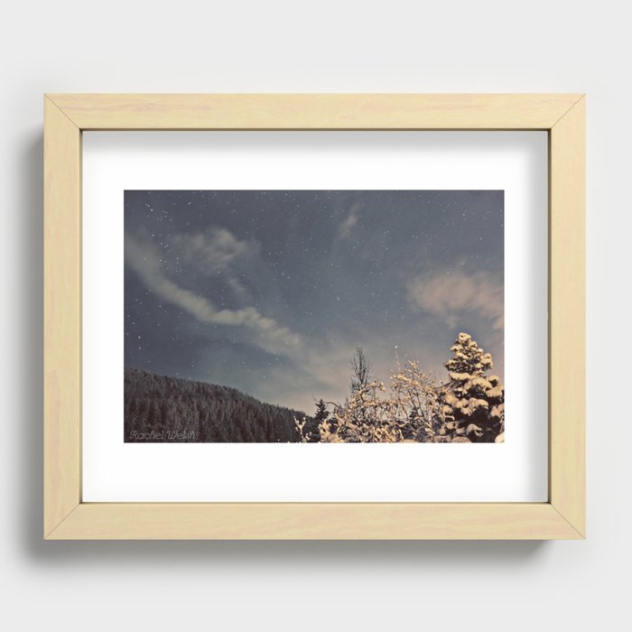 Starry Winter Nights Recessed Framed Print