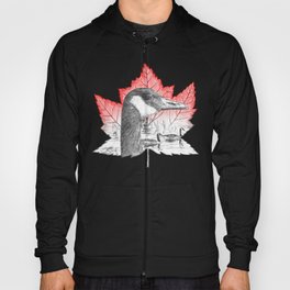 Canada Goose on Maple Leaf (with some red) Hoody