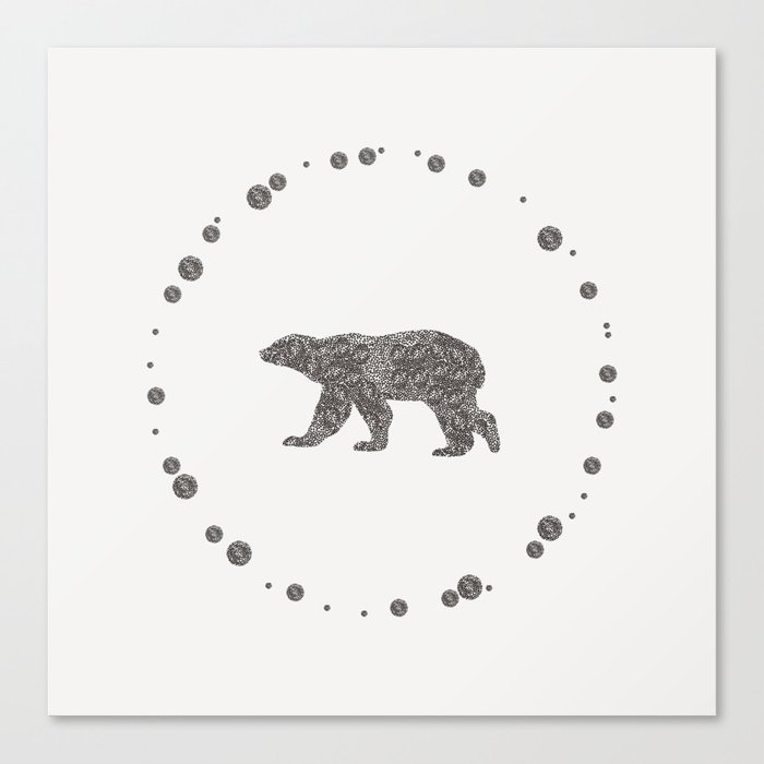 Bear Dots Canvas Print