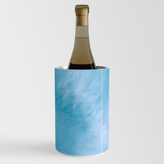 Beautiful modern soft blue color abstract  Wine Chiller