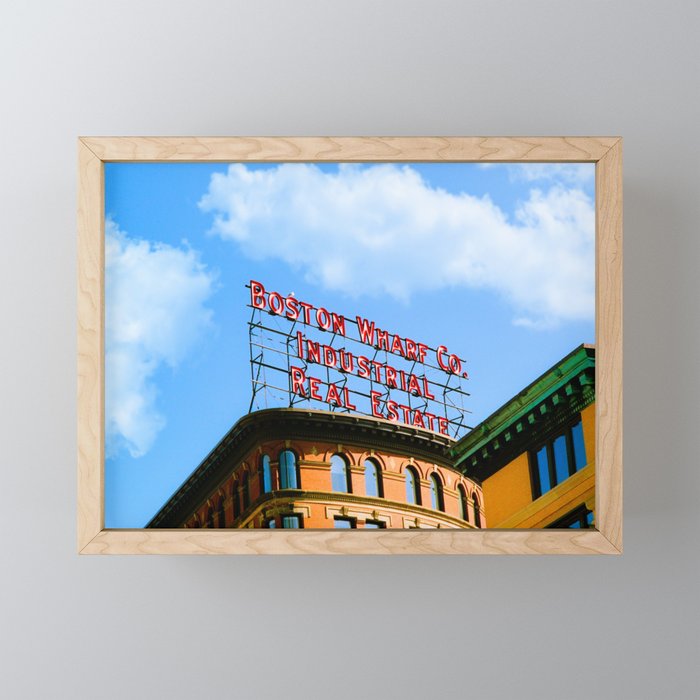 Boston Wharf Views Framed Mini Art Print