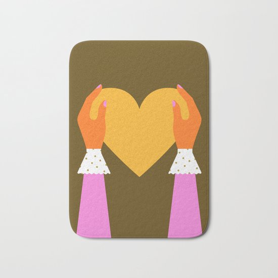 My Heart to Give Bath Mat