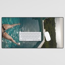 Woman in the Pool #1 #wall #art #society6 Desk Mat