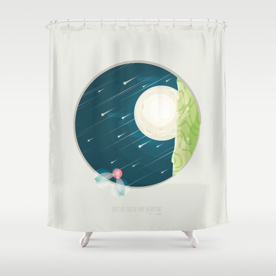 Where nature ends Shower Curtain