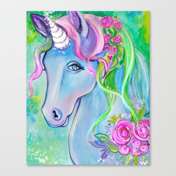 Magical Unicorn Canvas Print by jordanswain