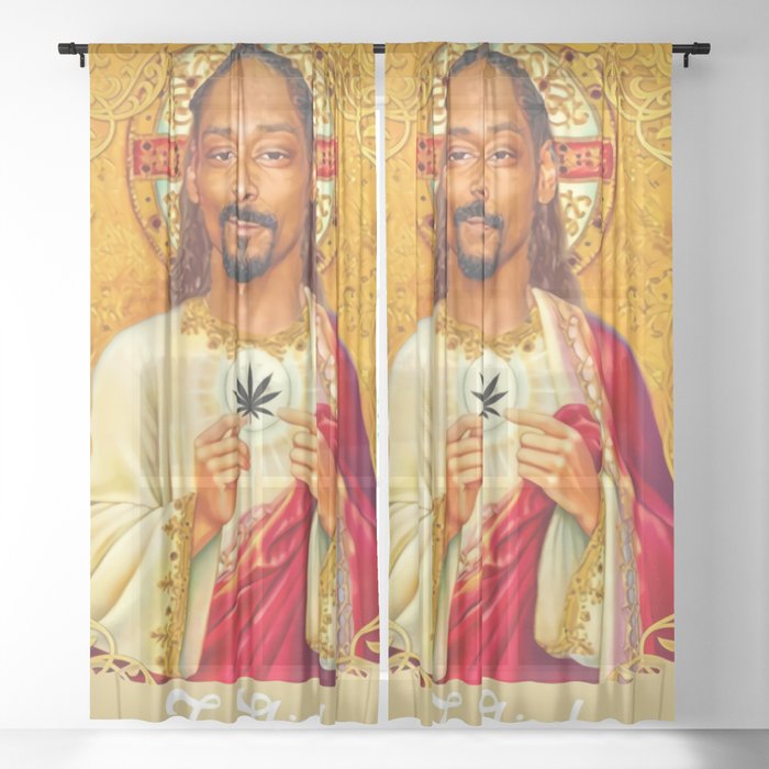 Saint Snoop Dogg Sheer Curtain