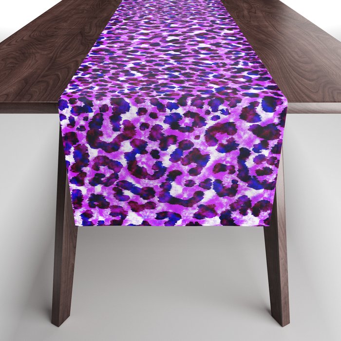 Purple Leopard Table Runner