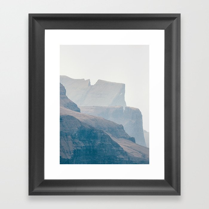 Epic Layers of Cliffs Faroe Island  Framed Art Print