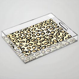 Real Leopard Background Pattern Acrylic Tray