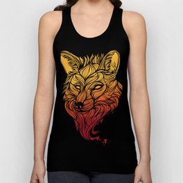 Lined Fox ( colored ) Tank Top