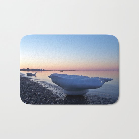 Icebergs on the Beach Bath Mat