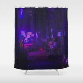 Vaporwave Vibes Alleyway Shower Curtain