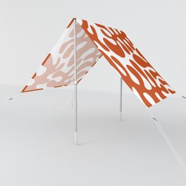 Orange Matisse cut outs seaweed pattern on white background Sun Shade