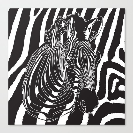 Zebra - Optical Art 5 Canvas Print