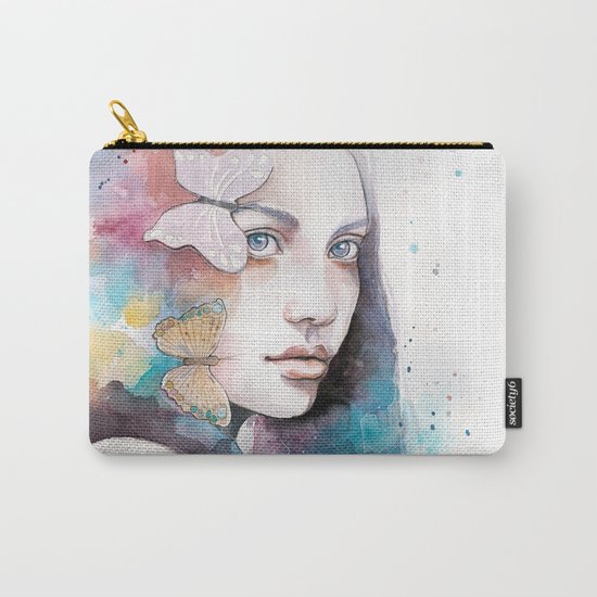 Lady with a butterfly Carry-All Pouch