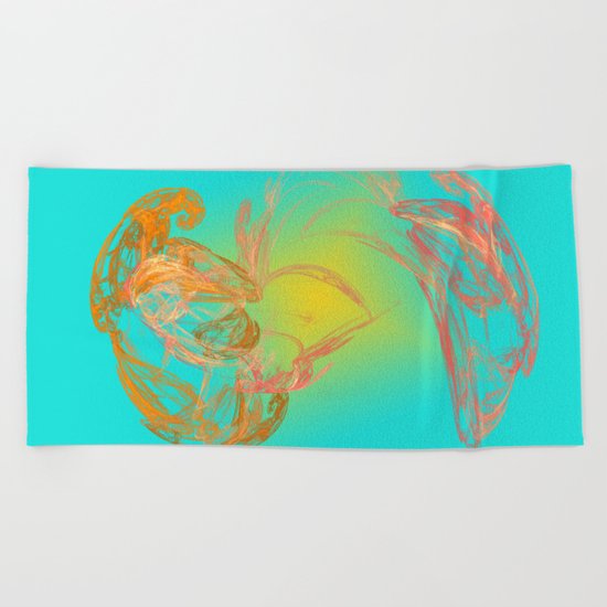 two of us / dancing arround the sun Beach Towel