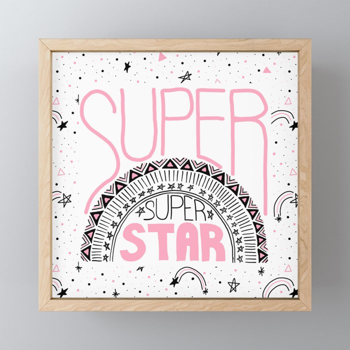 Super Super Star Framed Mini Art Print