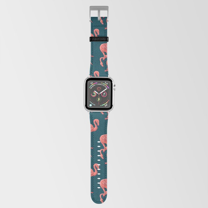 Living coral flamingo pattern  Apple Watch Band