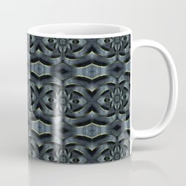 3D Steel Grey Geometric Pattern Coffee Mug | Graphicdesign, Geometrical, Mix, Stelas, Gray, Grey, Iron, Swirl, Pattern, Geometric 