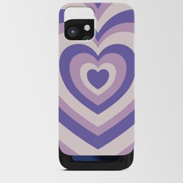 Retro Hearts - Pastel Purple iPhone Card Case