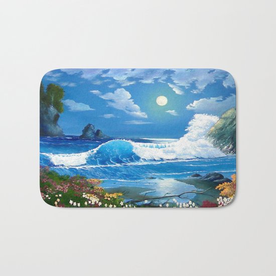 Sea Landspace Bath Mat