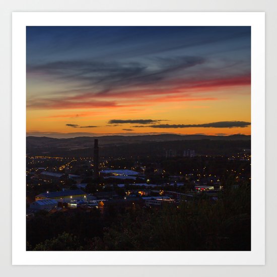 City of Dundee Sunset Art Print