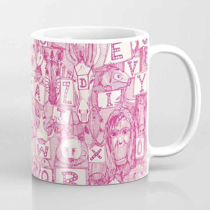 animal ABC pink ivory Coffee Mug