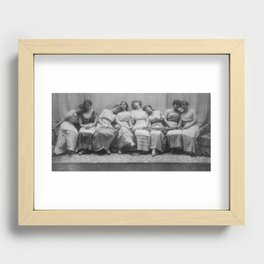 The Graduating Class female college graduates, 1913 portrait black and white photograph / photography by Frank Eugene Recessed Framed Print