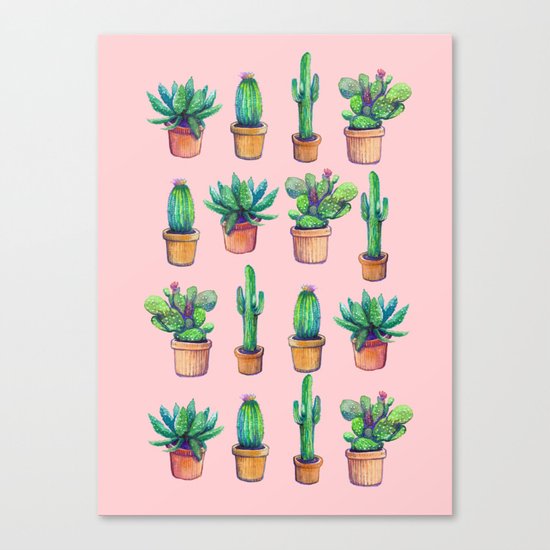 Cactus pink original version Canvas Print
