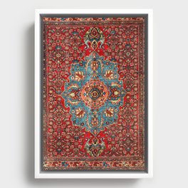 Bidjar Antique Kurdish Northwest Persian Rug Print Framed Canvas