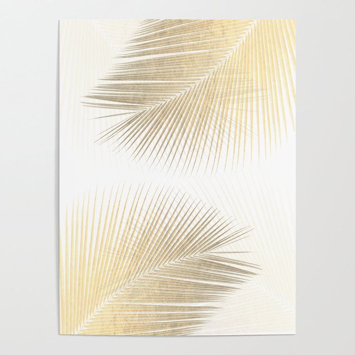 Palm leaf synchronicity - gold Poster