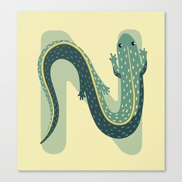 N for Newt Canvas Print